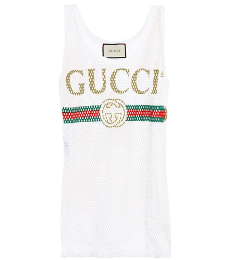 gucci tank top white|Gucci cropped top.